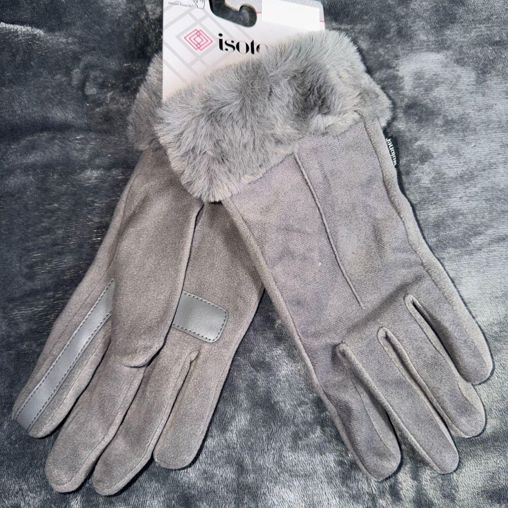 Totes-isotoner Women's Grey Gloves
